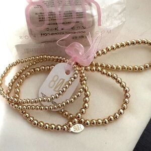 ✨💛 HOST PICK 💛✨ 8 Other Reasons – 5-Piece Gold Beaded Stretch Bracelet - NWT✨